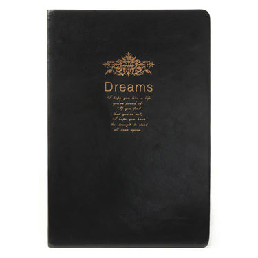 D6046 Kalpa A6 Retro Notebook Gold trim sides Black